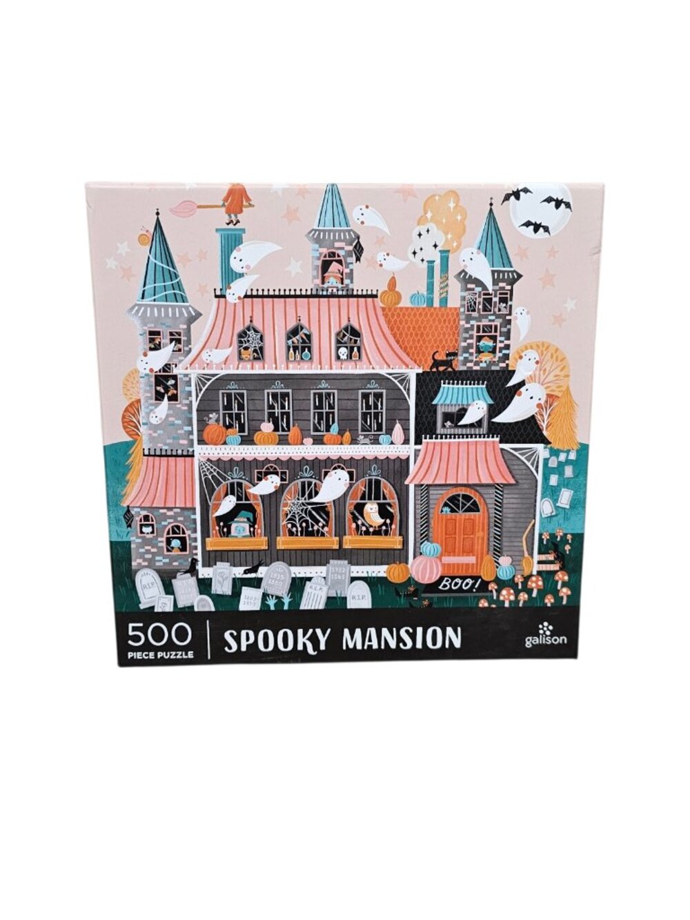Galison Katherina Castano New Spooky Mansion Halloween 500 Piece Puzzle 20"X20"